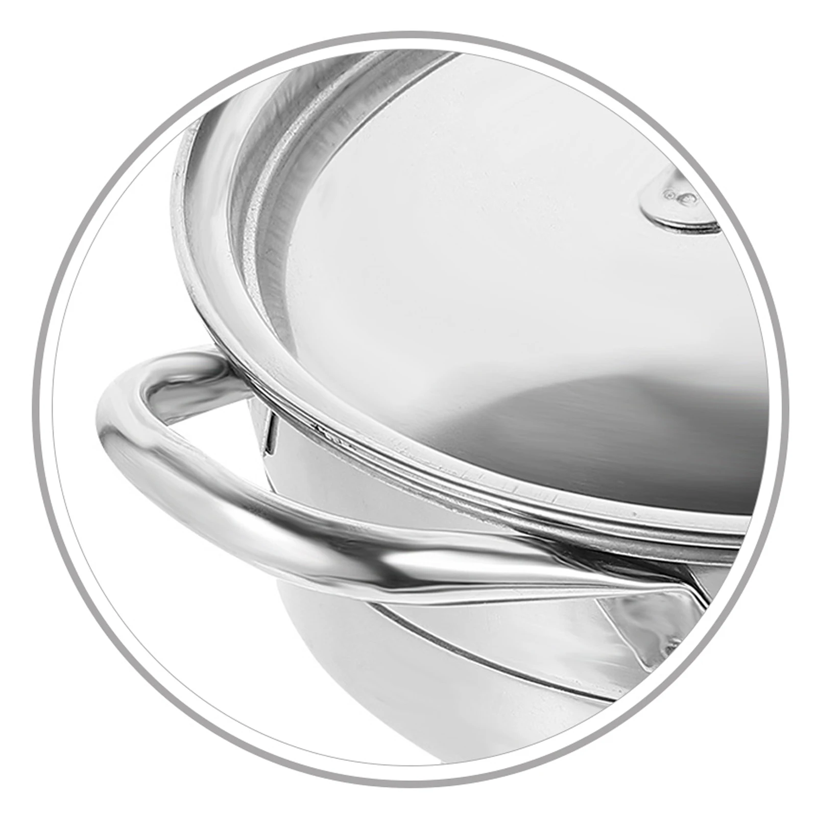 

Stainless Steel Hot Pot with Glass Multi-Purpose Kitchen Cooker Travel Hotpot Stove Small Wear Resistant Rust Proof Strong