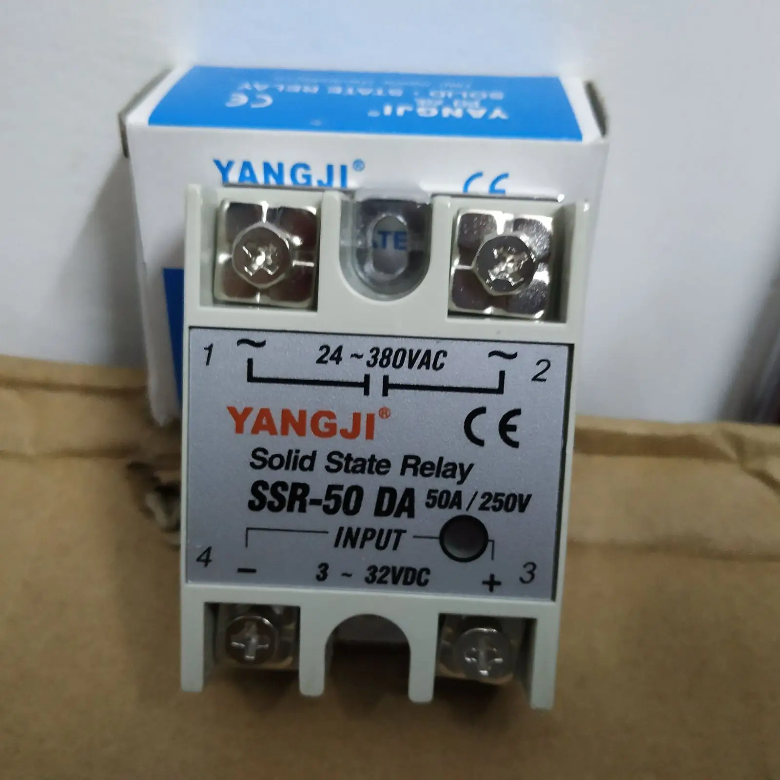 Single phase AC solid state relay SSR-50DA with load of 50A