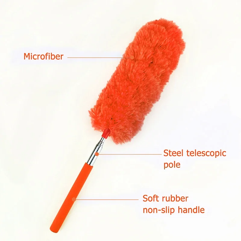 Microfiber Duster Brush Extendable Hand Dust Cleaner Anti Dusting Brush Air-condition Car Furniture Cleaning New Home Book Cases