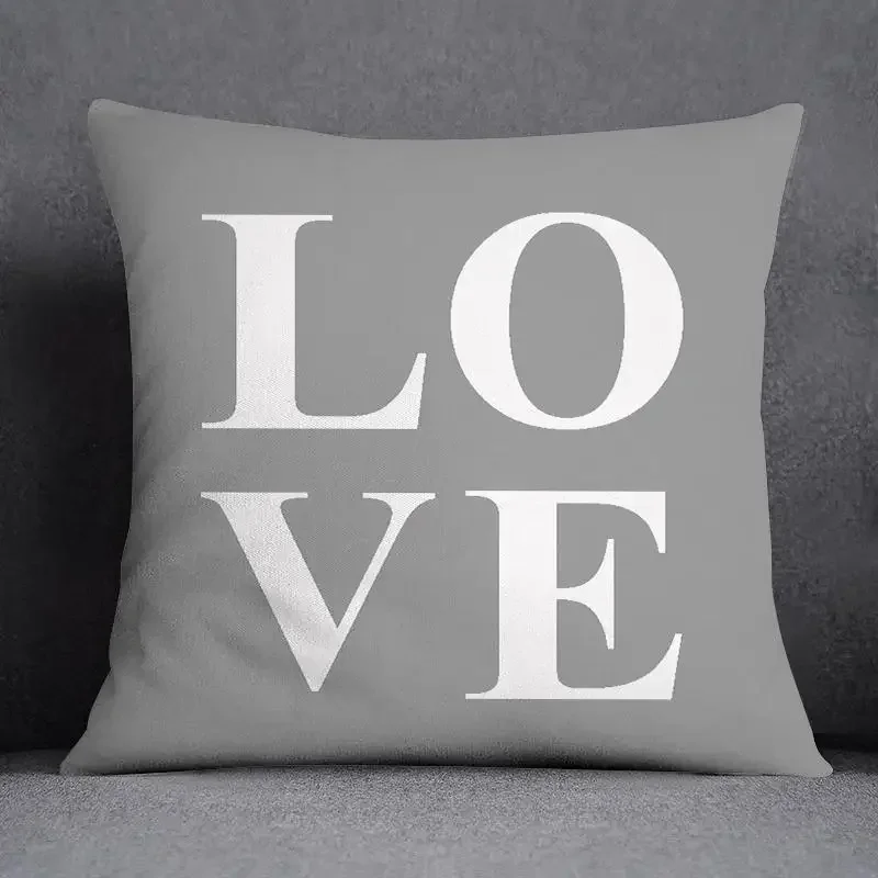 VIKAMA Grey Luxury High-End Throw Pillow Cover, Sofa Home Decoration Cushion Cover, Bedroom Bedside Decoration Pillow Cover