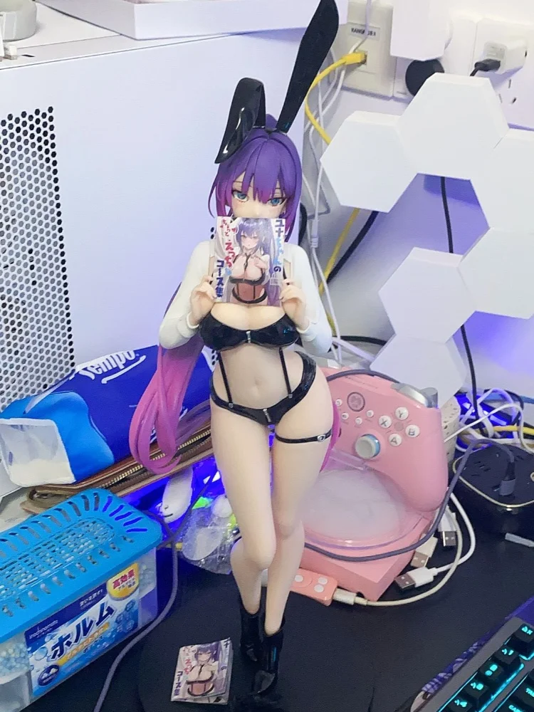 

New Original Biya Yuna 1/4 Rabbit Nest Bunny Girl Figure Standing Purple Ponytail Model Biya Una Bunny Girl Figure Good Gifts