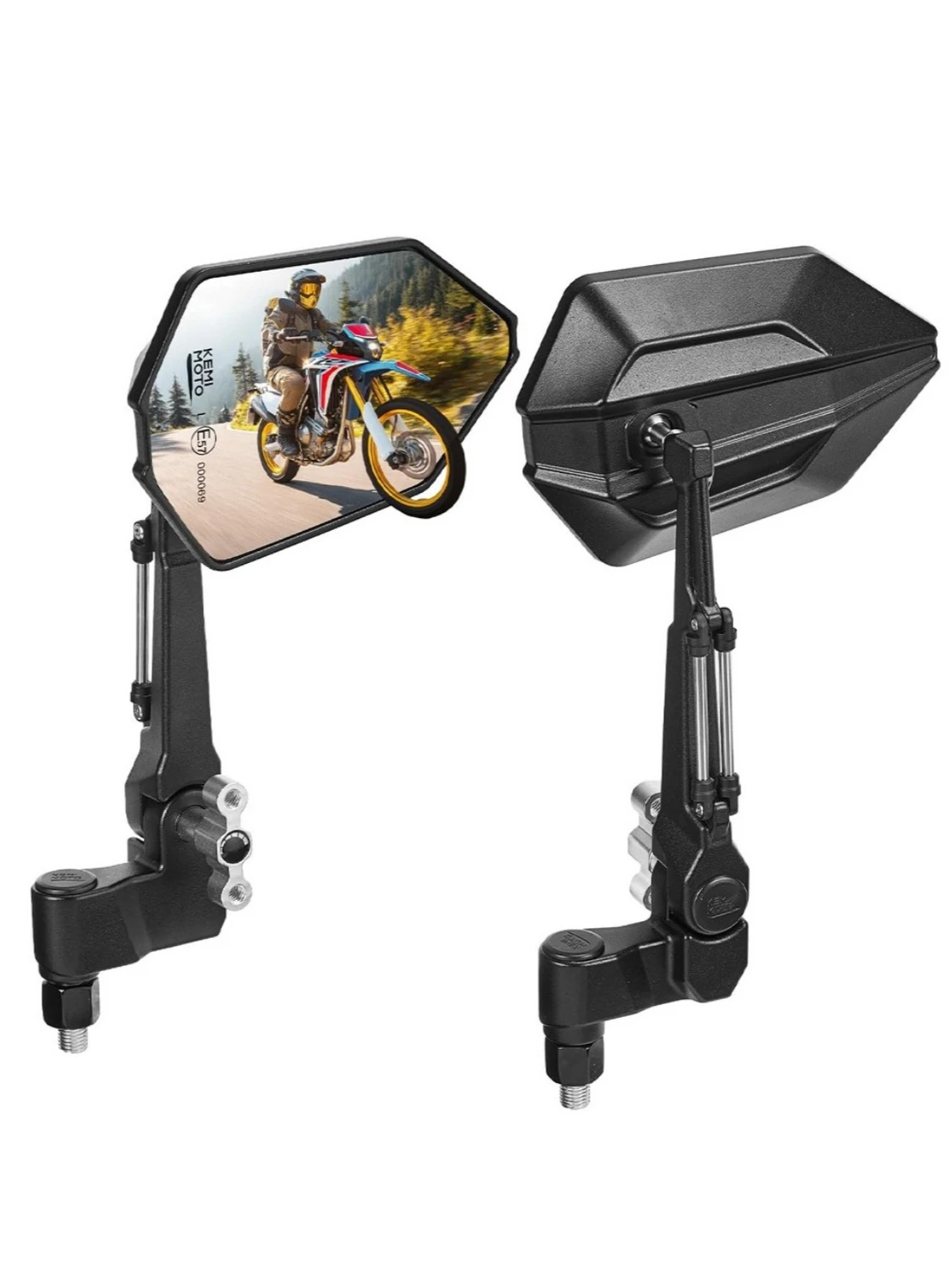 Motorrad-Lenkerspiegel M8 M10 Aluminium Universal Motorrad-Rückspiegel für Roller, ATV, Straßenmotorrad Zubehör