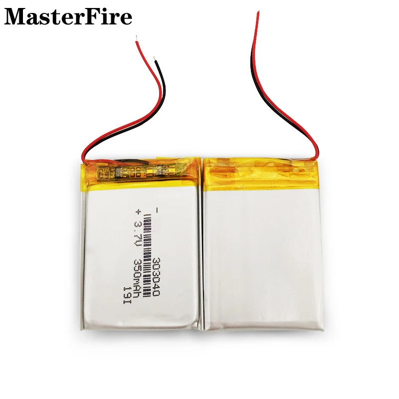 

10x 3.7V 350mah Rechargeable Lithium Polymer Battery 303040 for Bluetooth Headset Smart Watch Emergency Lamp Pedometer Batteries