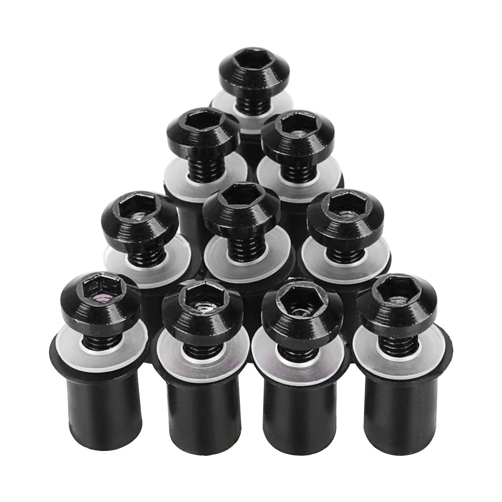 M5 10pcs Windshield Bolts Windscreen Screw Nut Fastener Kit For SUZUKI SV1000 S SV1000S SV 1000 S 2004 2005 2006 2007 2008 2009