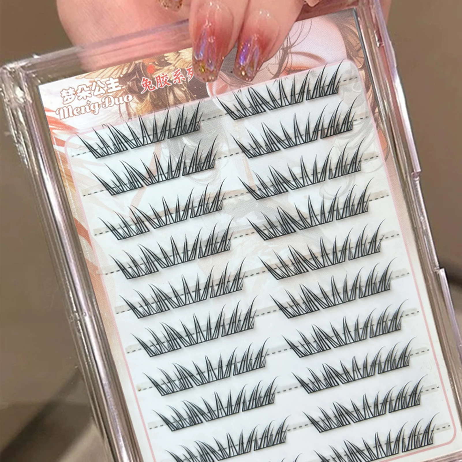 Pestañas de Anime rizadas C de 9-11mm, extensión de pestañas naturales y suaves en forma de V, pestañas cómicas, 6/10 filas, pestañas postizas Manga