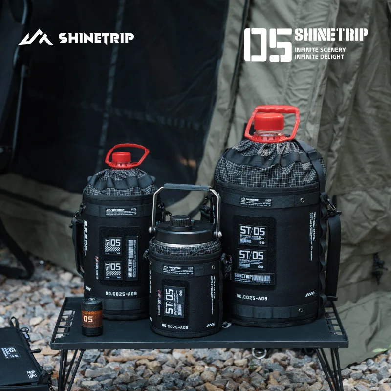 

ShineTrip Camping Bucket Cover 05 Series Tactical Style Ice Bucket Bag 1000D Oxford Cloth Outdoor Anti-Collision Ice Bucket Bag