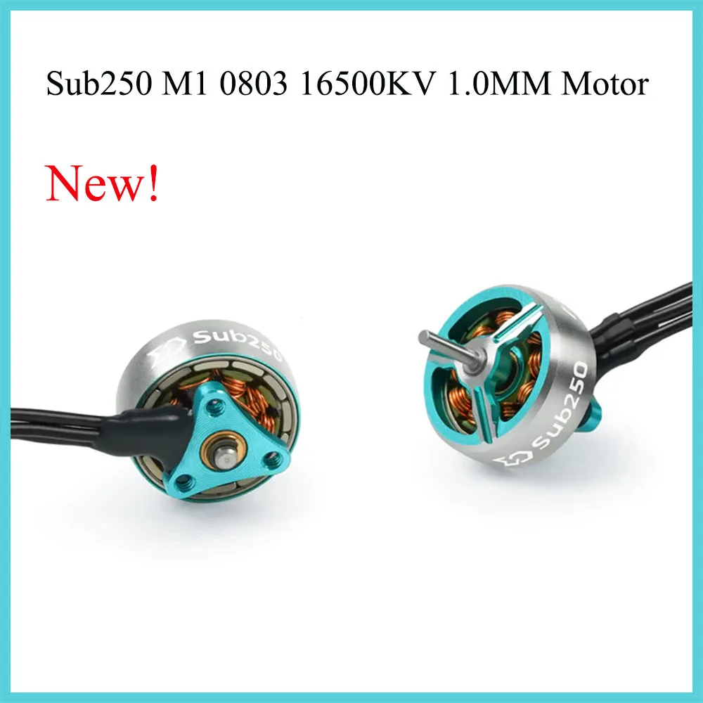 Sub250 M1 0803 16500KV 1.0MM Brushless Motor for 1S 2S 1.2-1.6 Inch Micro FPV Drone Small Size and Lightweight