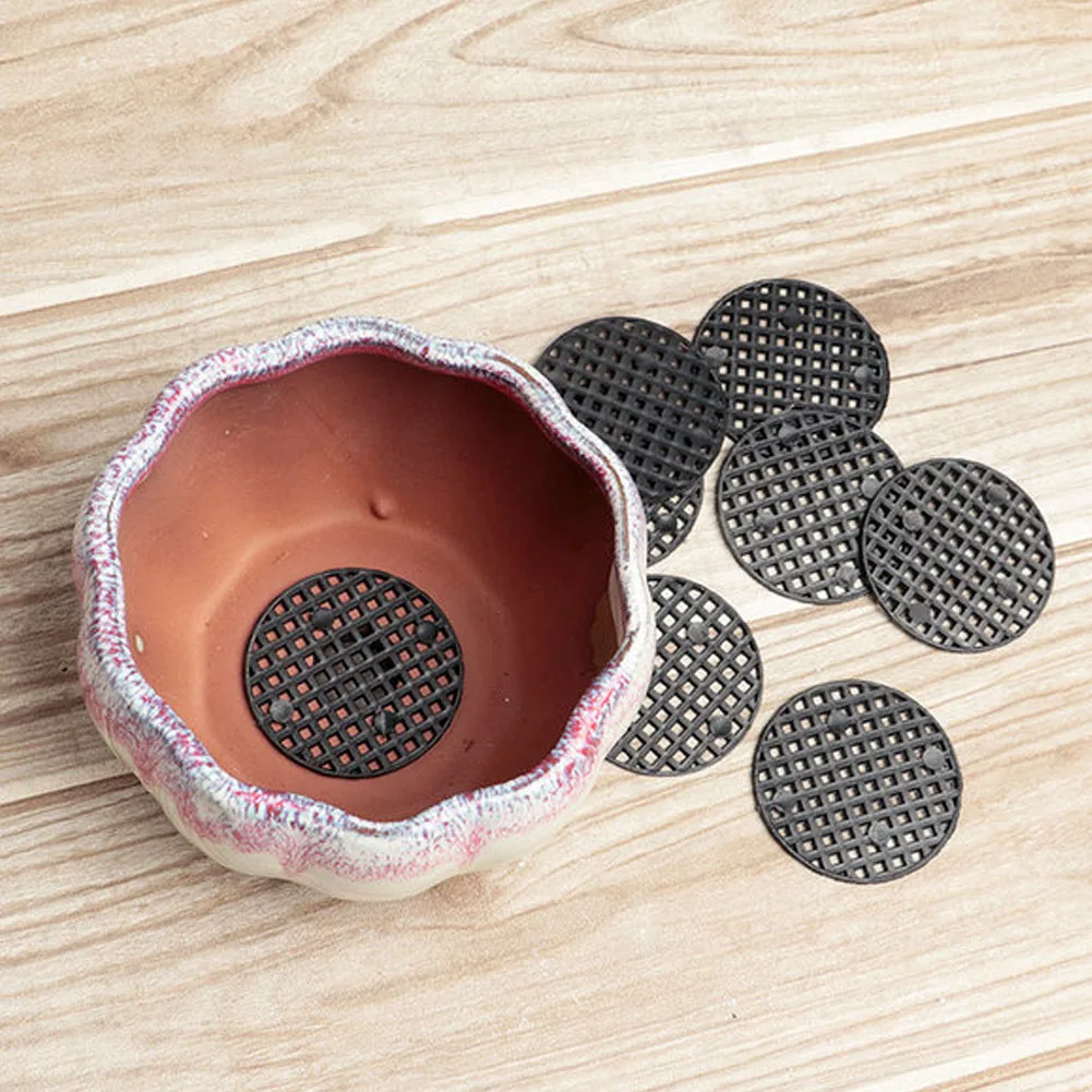 10PCS Gardening Flower Pot Hole Mesh Mat Pad Plant Potting Bonsai Bottom Grid Mat