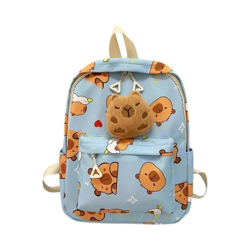 

E8FB Comfortable Capybara Cartoon Backpack Casual School Bag Designed For Children