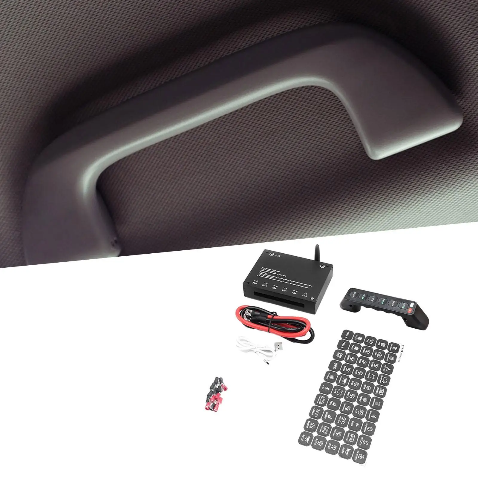 Grab Handle Switch Panel Kit Remote Control for Hilux Pickup A Pillar Professional Spare Parts Simple Assembly Accessory