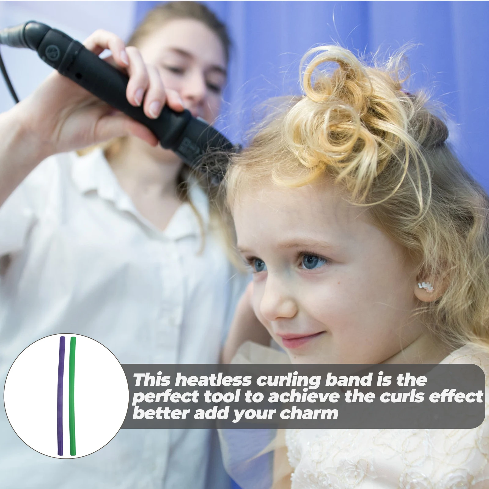 

2 Packs Heatless Curlers Flexible Foam Curling Rods No Heat Curling Band Frizz-Free Soft Curls Sleep In Hair Rollers Perm Rods