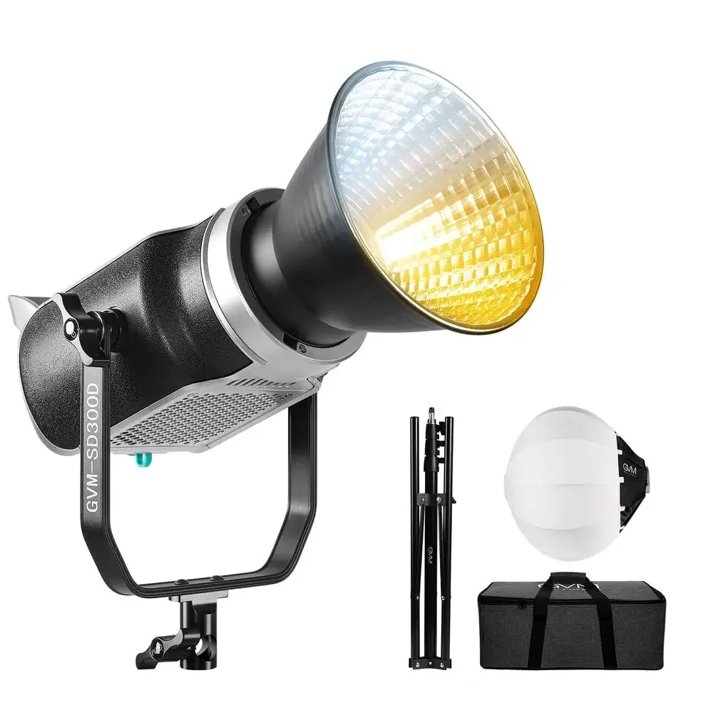 300W COB LED Video Light Kit Softbox Photography Lighting 2700K-7500K Adjustable Brightness 12000Lux APP Control 8 Lighting