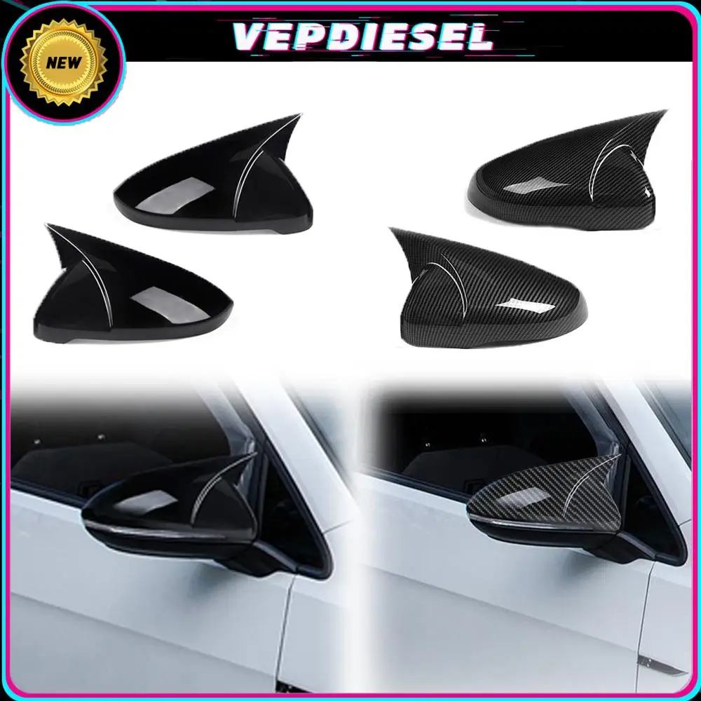 

2PCS Car Side Door Rearview Mirror Cover Cap For VW GOLF 7 MK7 MK7.5 R GTI 2014-2019 Rearview Side Wing Mirror Cover