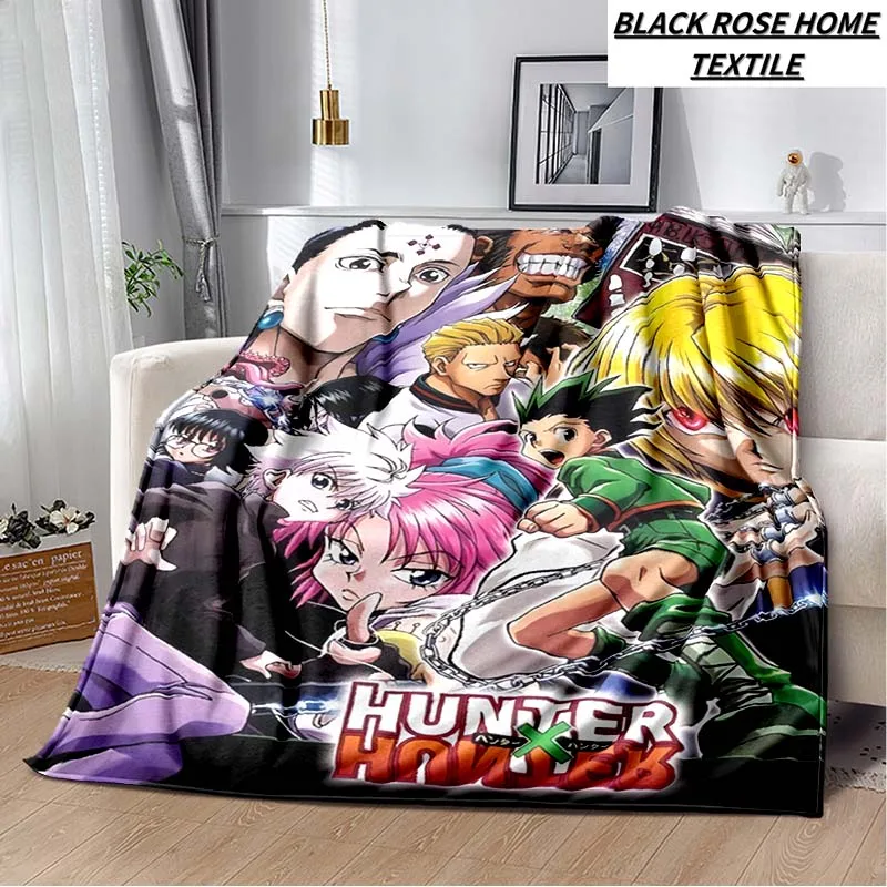 Anime H-Hunter X Hunter Blanket Outdoor Office Sofa Casual Bed Sheet Sleeping Blanket Camping Picnic Shawl Blanket Birthday Gift