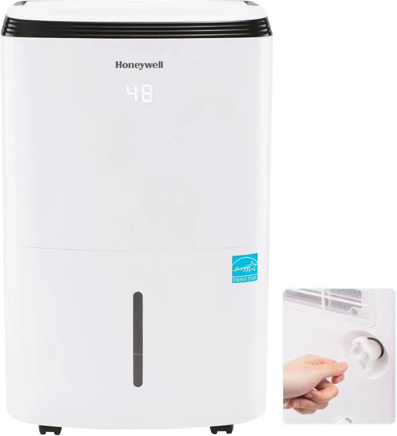 Energy Star Dehumidifier with Built-in Pump for Large Basements & Rooms, with Mirage Display, Washable Filter to Remove Odor and