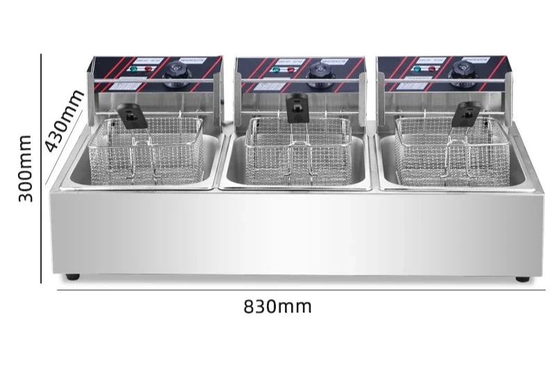 Commercial Automatic Deep Fryer 10L/20L/30L Stainless Steel Electric & Gas Oil Fryer for Restaurant Fried Chicken Potato Chips