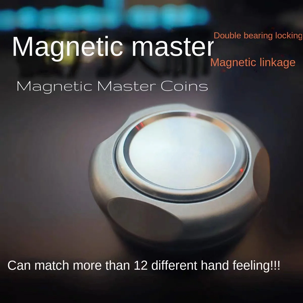 Magnetic Master Stainless Steel Push Card EDC Pop Coin Pop Card Player Push Ring Coin Pop Coin Decompression Toy