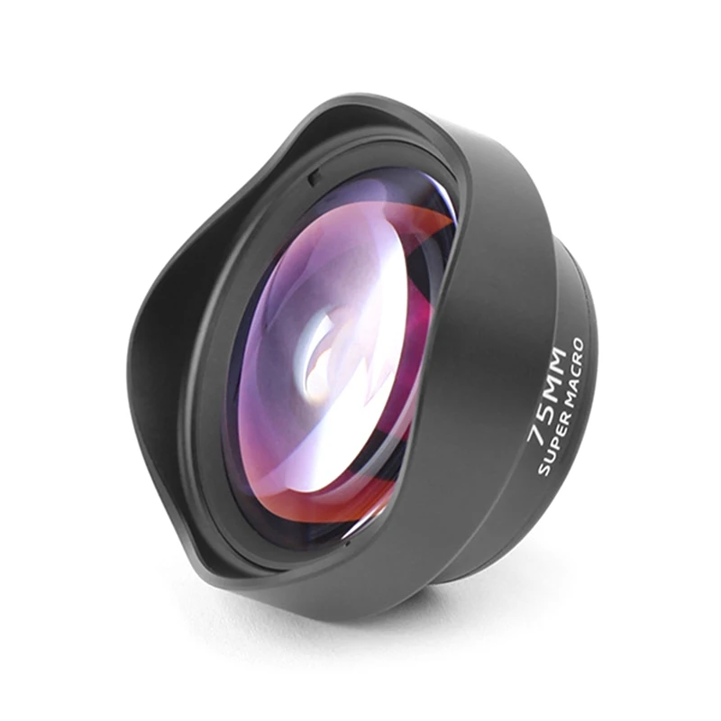 Lente de telefone macro universal 75mm clipe de lente de câmera profissional para iphone 15, 14, samsung s20 plus, huawei, xiaomi