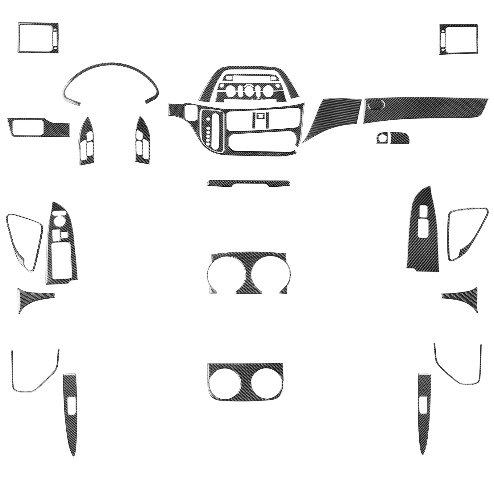 Real Carbon Fiber For Honda Odyssey 2005-2010 Car Complete set Frame Trim Customizable Car Stickers Interior Accessories