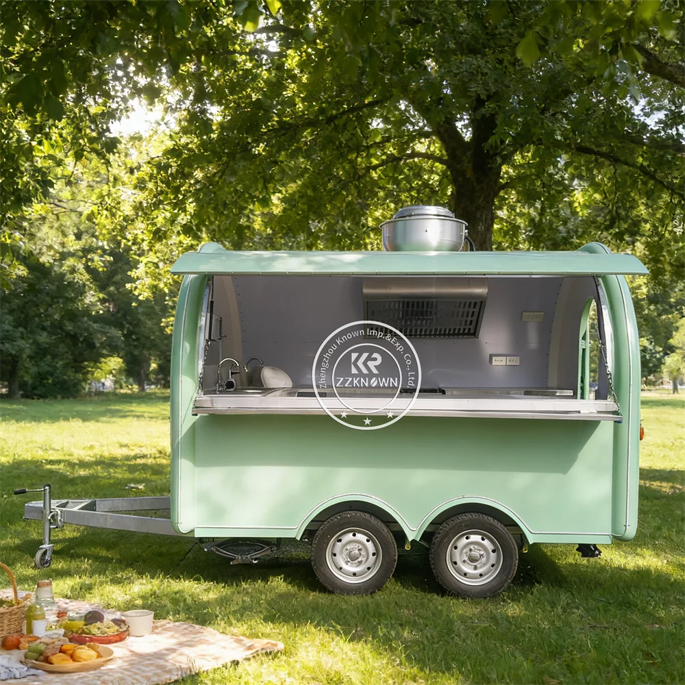 

Custom Mobile Ice Cream Food Tralier Concession Burger Cart Mobile Coffee Catering Trailer Beverage Food Truck Fully Equipped