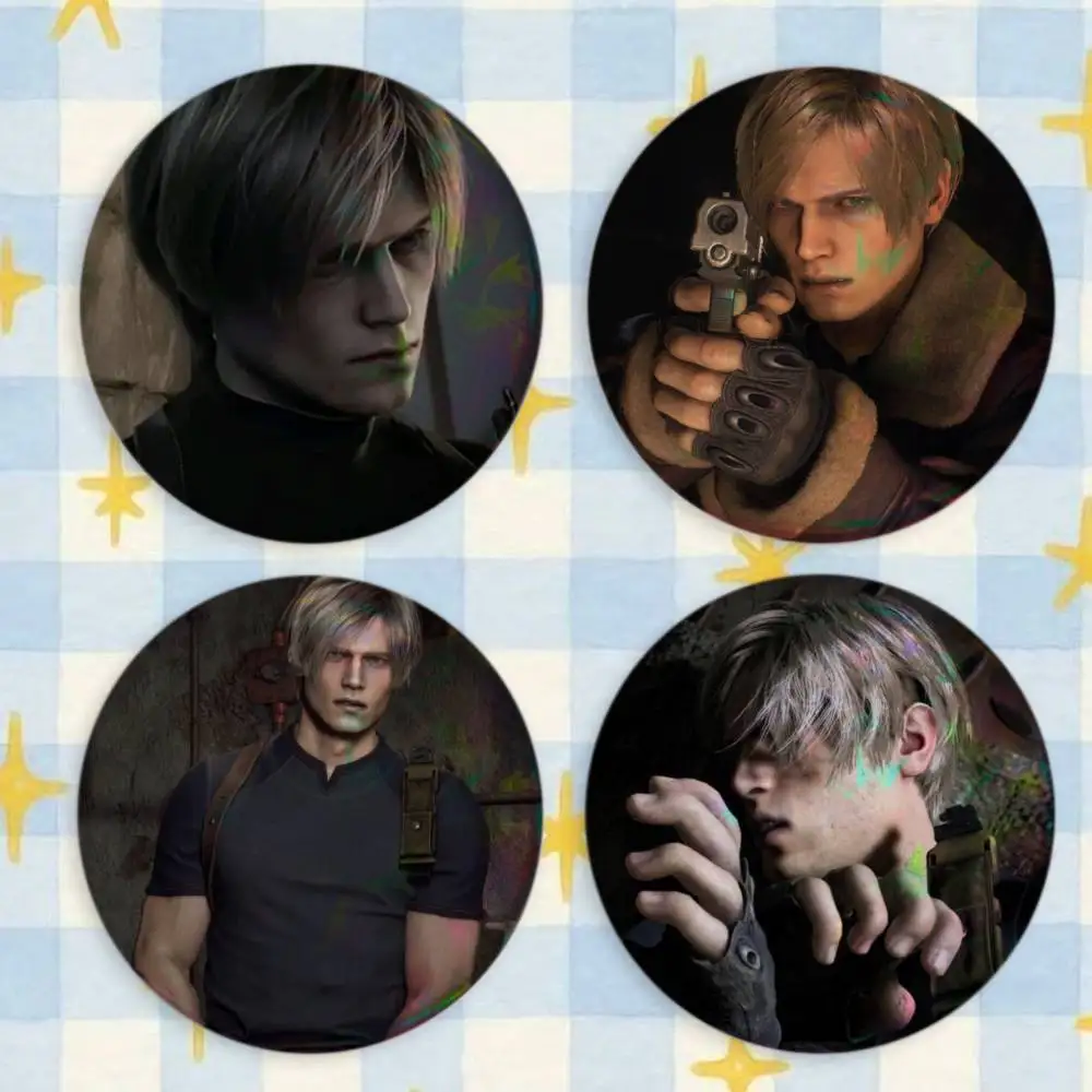 L-Leon S. K-Kennedy Brooches Cartoon Badge Pins Backpack Hat Accessories Friend Gift