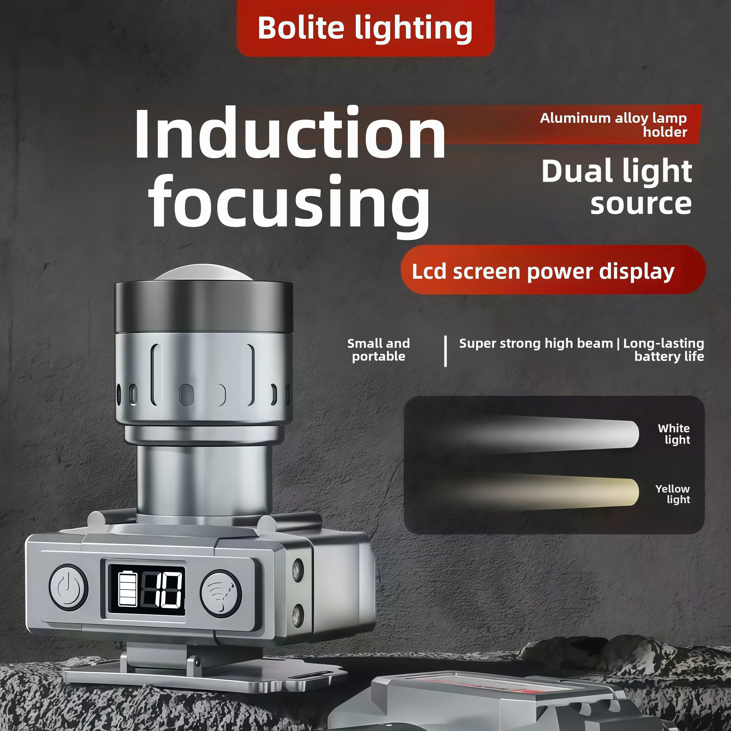 Strong Light Headlamp Portable LED Sensor Headlamp USB Rechargeable Head Flashlight Outdoor Camping Fishing Emergency Lantern