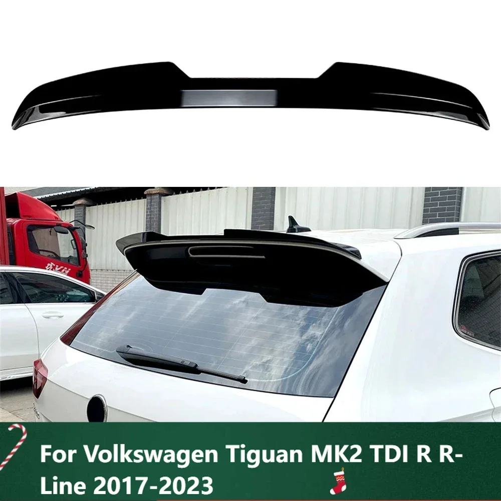 New！For Volkswagen Tiguan MK2 TDI R R-Line 2017-2023 Tuning Car Rear Roof Spoiler Wings Rear Trunk Splitter Diffuser Glossy Body