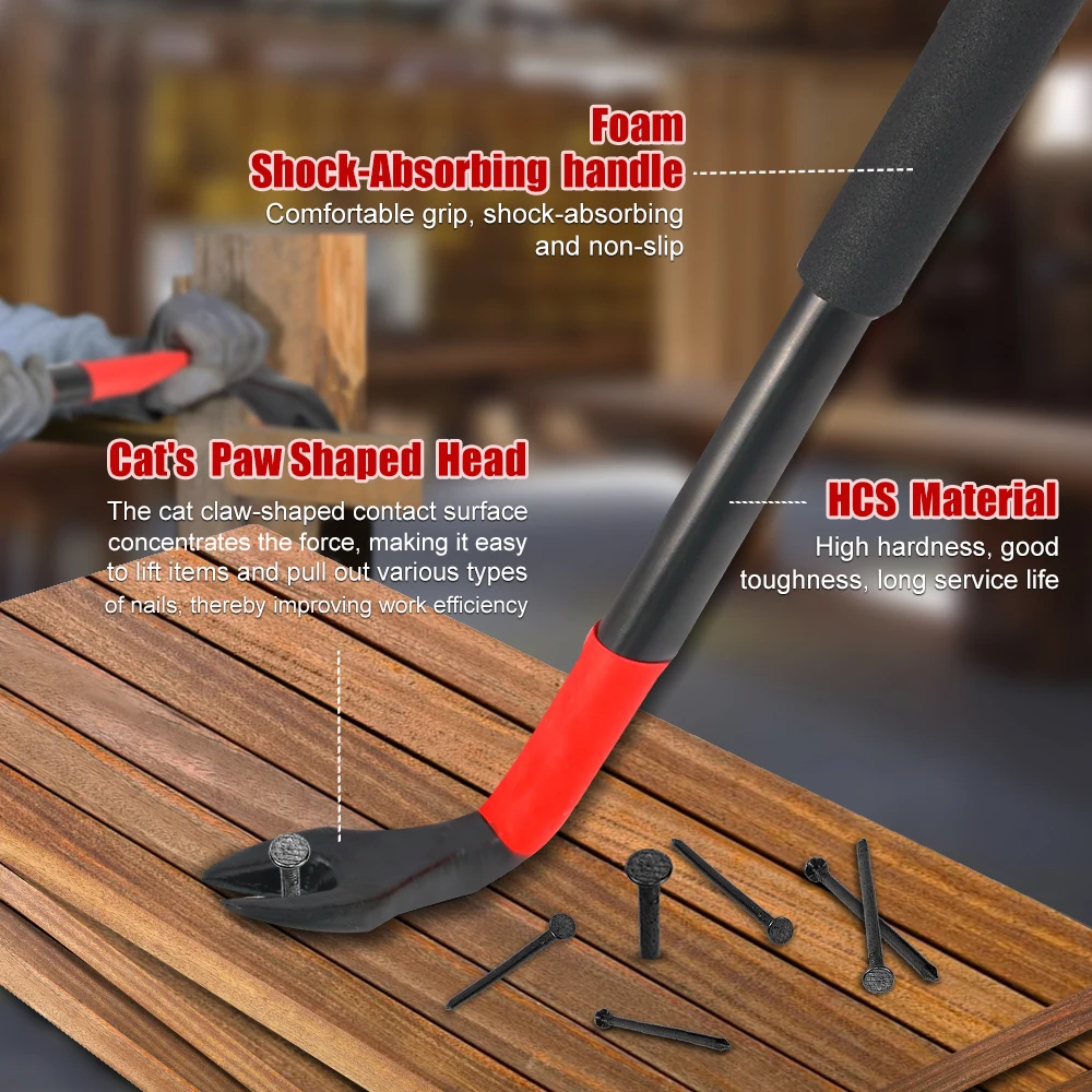 3-in-1 Nail Puller Set: Versatile Pry Bars for Nail Removal, Furniture, Automotive, and Mechanical Disassembly Tasks