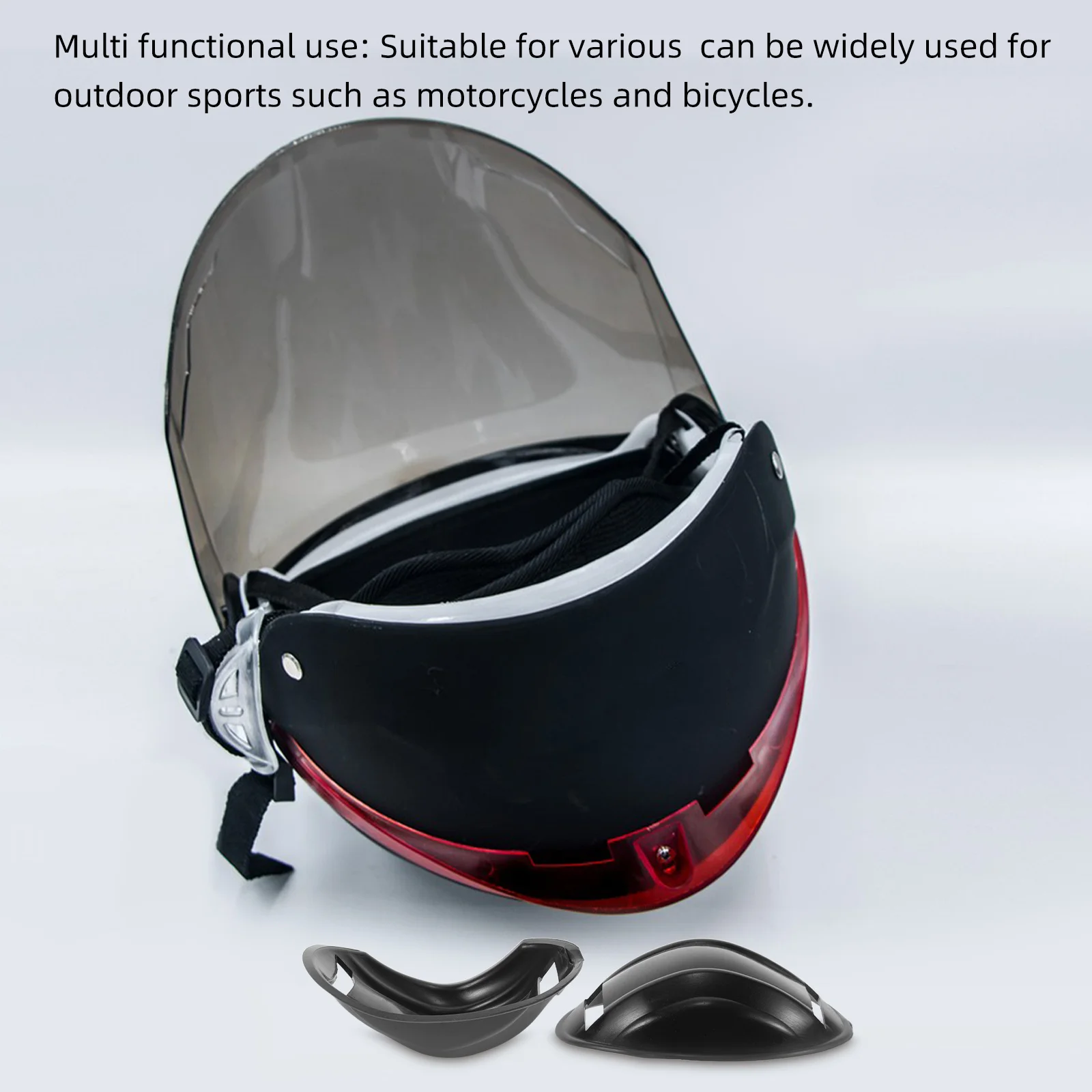 5 قطع من واقيات الذقن لخوذات التزلج على الدراجات النارية، حماية متينة، مناسبة، سهلة التركيب، واقية من العرض الواسع