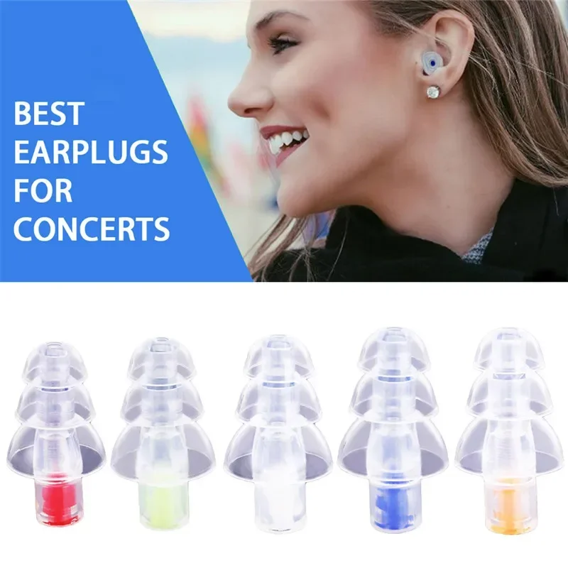 Fidelity Silicone Earbud Musician Filter Earplugs Noise Reduction Hearing Protection Earbud Reusable Sleep Care Ear Protector