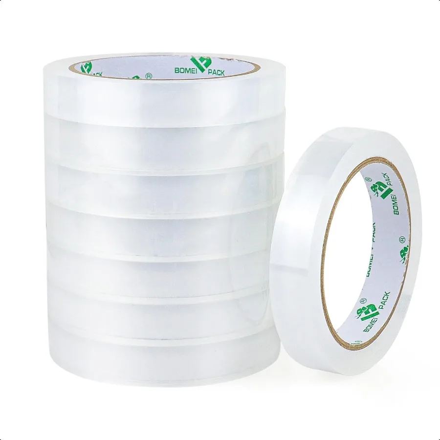 

BOMEI PACK 8Rolls Clear Tape Refills for Dispenser Transparent Gift Wrap Tape 3inch Core for Home Office 3 4inch x 60yds