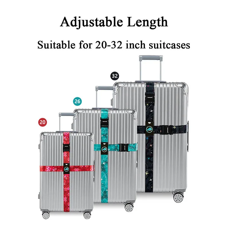 مكافحة سرقة الأمتعة مشبك عبر حزام قابل للتعديل تجميع التعبئة حزام الأمتعة عبر حزام حقيبة أحزمة حقيبة جزء الملحقات #4