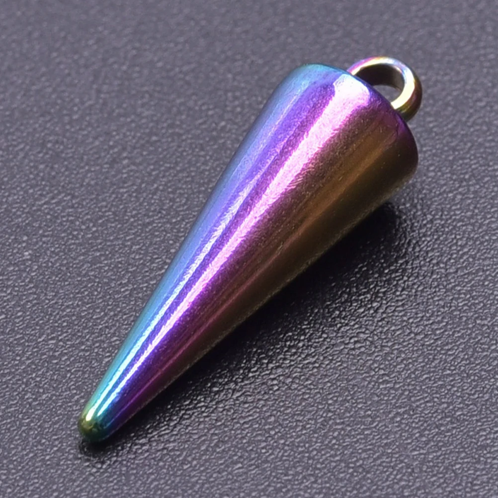 

16pcs Metal Cone Charms Gothic Pendant Neck Chain Ornament Diy Jewelry Gift For Women Vintage Clavicle Necklace Decor