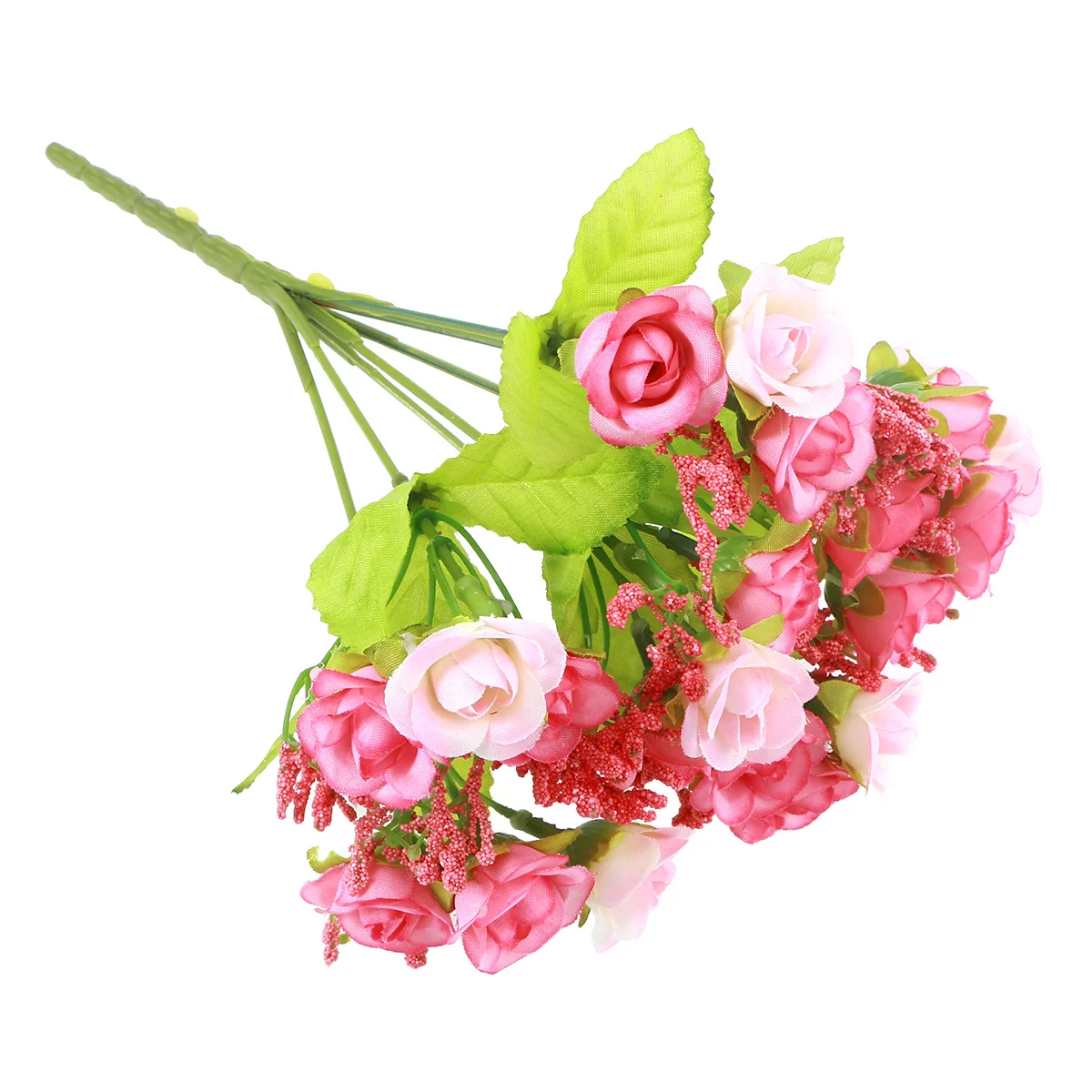 

Artificial Rose Single Stem Simulation Flowers Fake Plants For Home Office Decor Photography Props Rosy Color