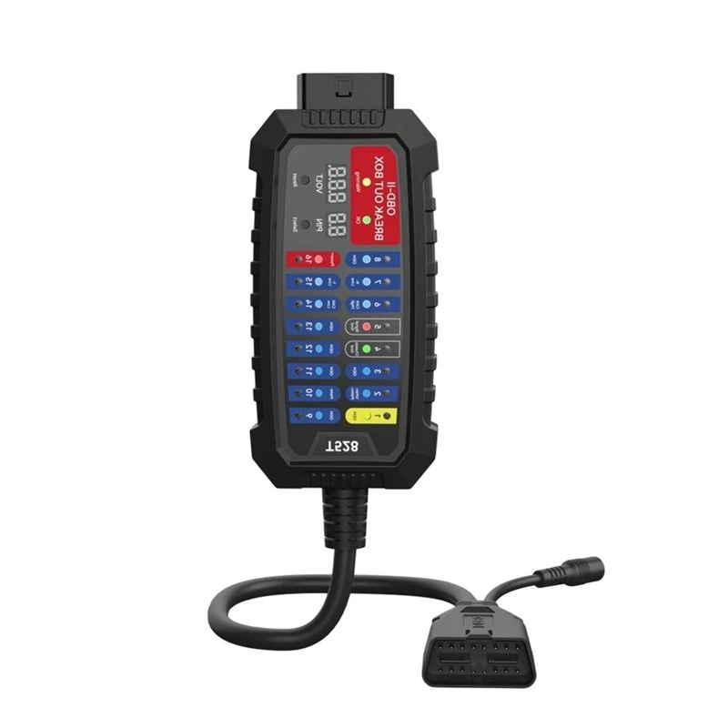 T528 OBD2 Breakout Box 16-Pin CAN Bus Circuit Tester ECU Bench Test Diagnostic Scanner 12V/24V For PWM VPW ISO Protocols