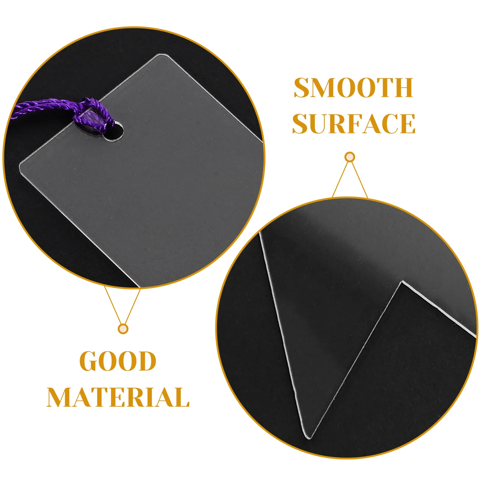 

12Pcs Acrylic Bookmarks Blank Sturdy Clear Acrylic Bookmark Lightweight Unfinished Page Marker for Reading Office School DIY