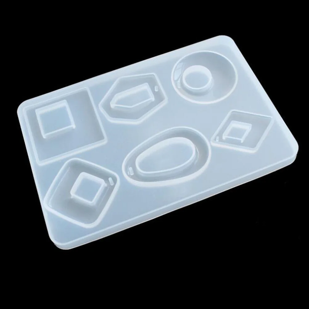 1 قطعة DIY صنع المجوهرات كريستال الايبوكسي قطرة قالب من السيليكون غير لاصق سهلة التنظيف قابلة لإعادة الاستخدام قلادة قلادة القرط الأبيض #5