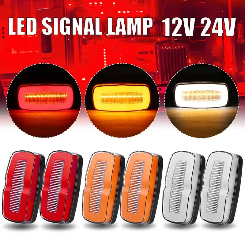 

12V 24V Square Flowing LED Turn Signal Light Side Marker Light Rear Tail Brake Lamp For Trailer Truck Tractor Lorry Bus ATV UTV