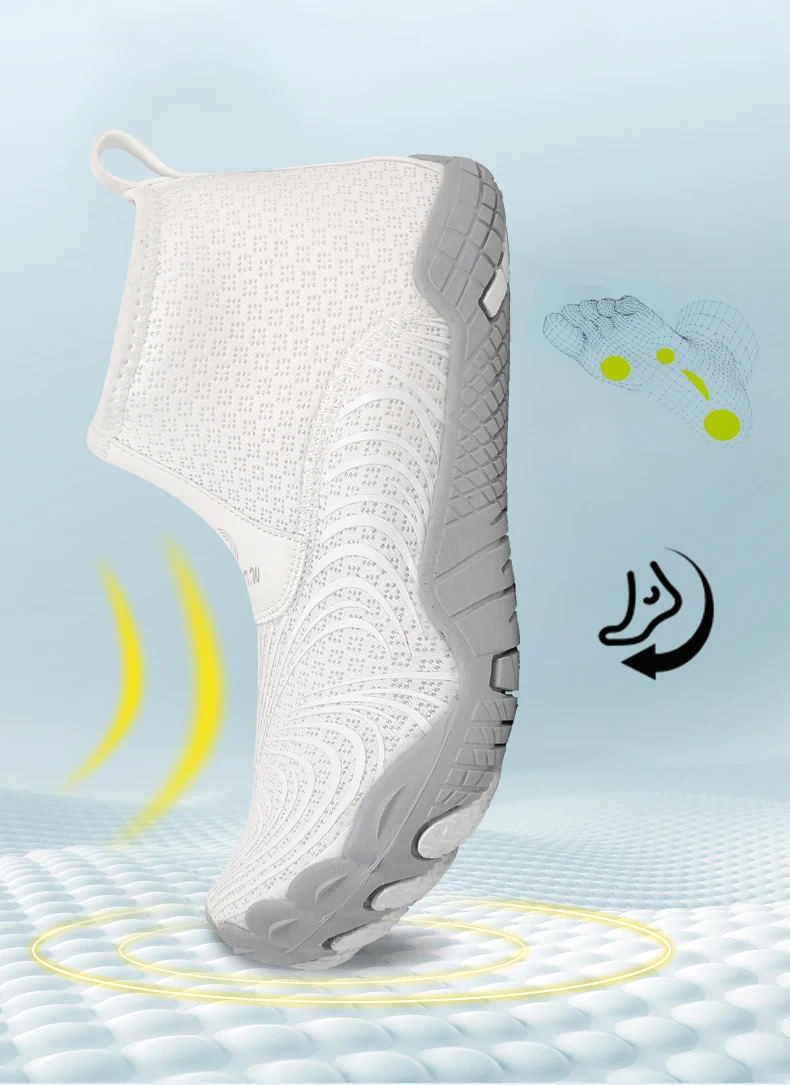 EOCENE High-Top Wasserschuhe für Tauchen, Indoor-Springseiltraining, Yoga, Barfuß-Schwimmen, Strand, Schnorcheln, Surfen, Fitness, Schnittschutz – Detail 11