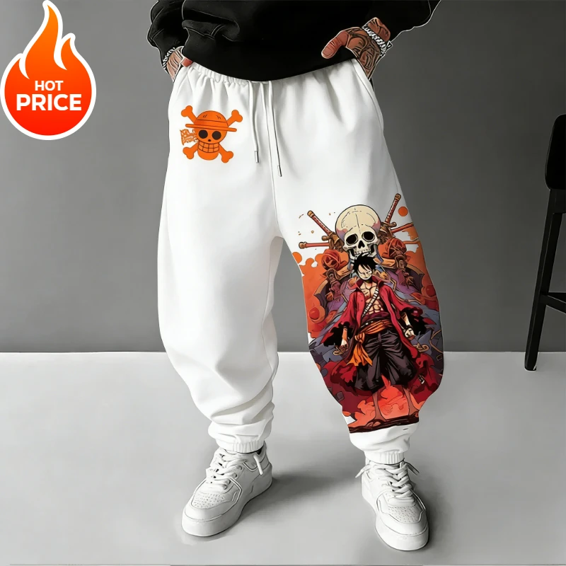 Anime One Piece Luffy Harajuku Männer Vintage Winter Sport Hosen Streetwear Übergroßen Frauen Casual Leggings Jogginghose Unisex Bot