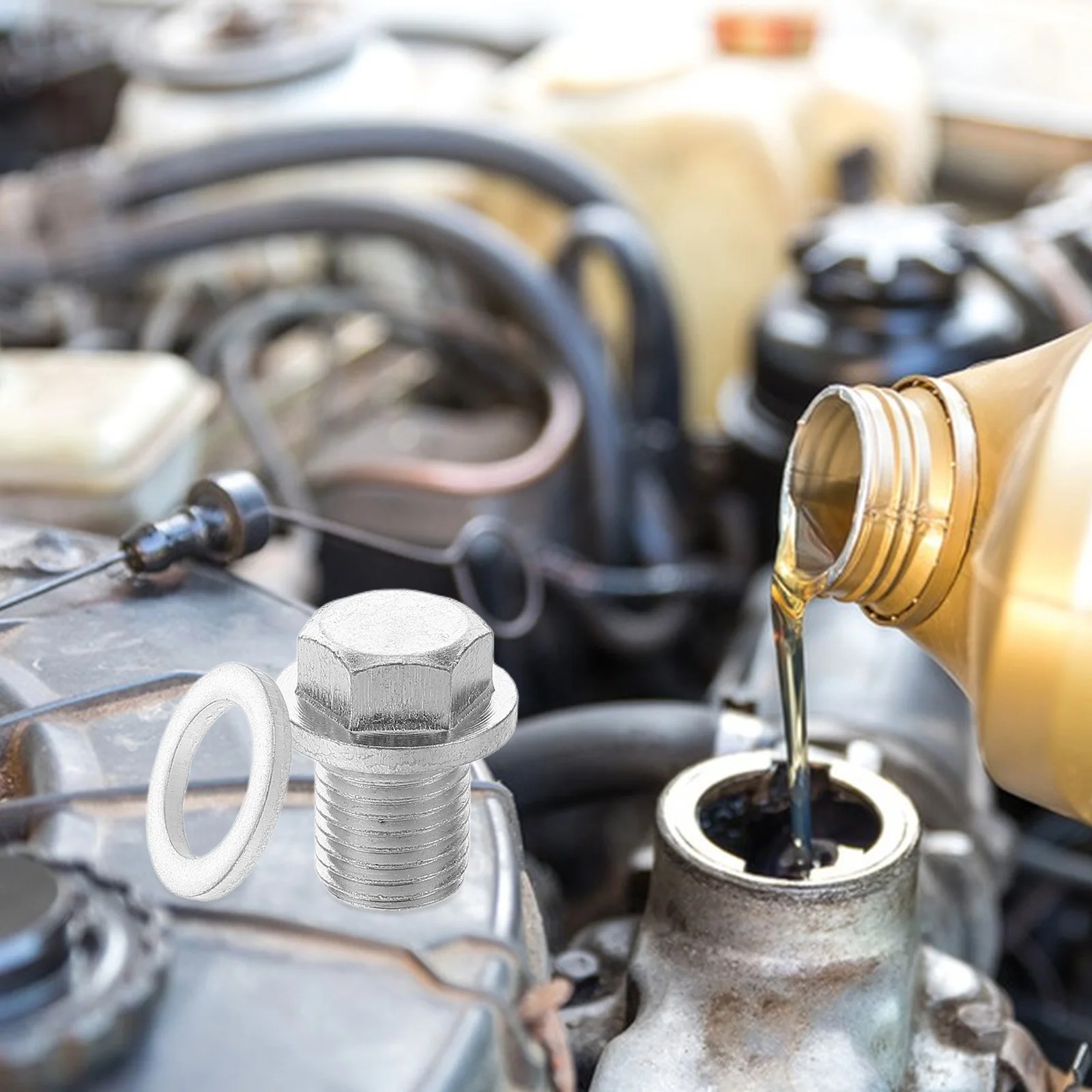 

Engine Oil Drain Screw *1.5 Durable Leakproof Replacement For Automotive Oil Pan Plug Washer Fast Installation Repair