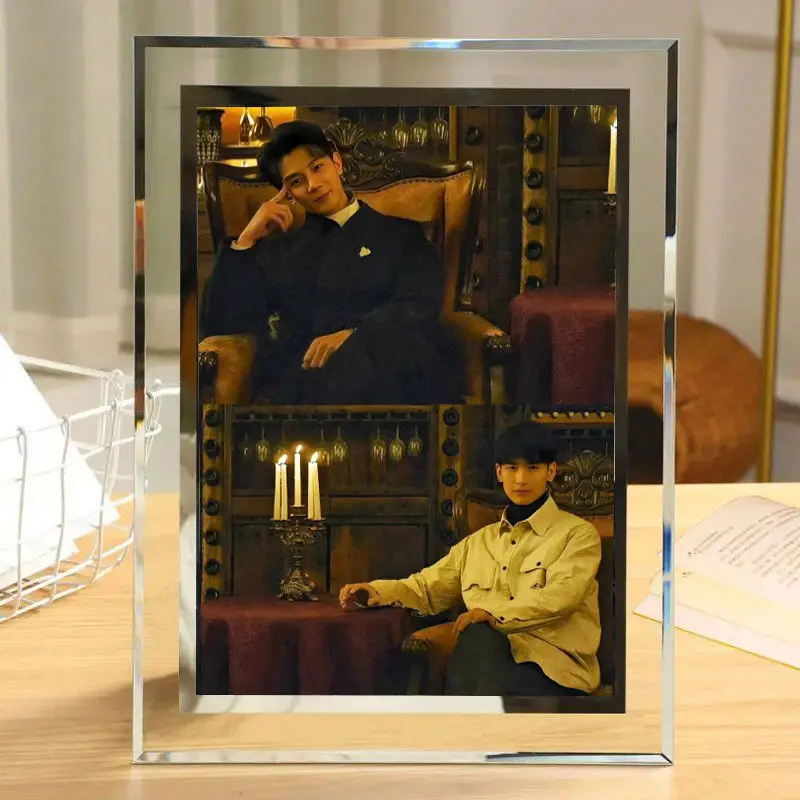 The Spirealm Chinese Drama Death Kaleidoscope Figure Ruan Lanzhu Xia Zhiguang Crystal Glass Picture Photo Frame for Desktop