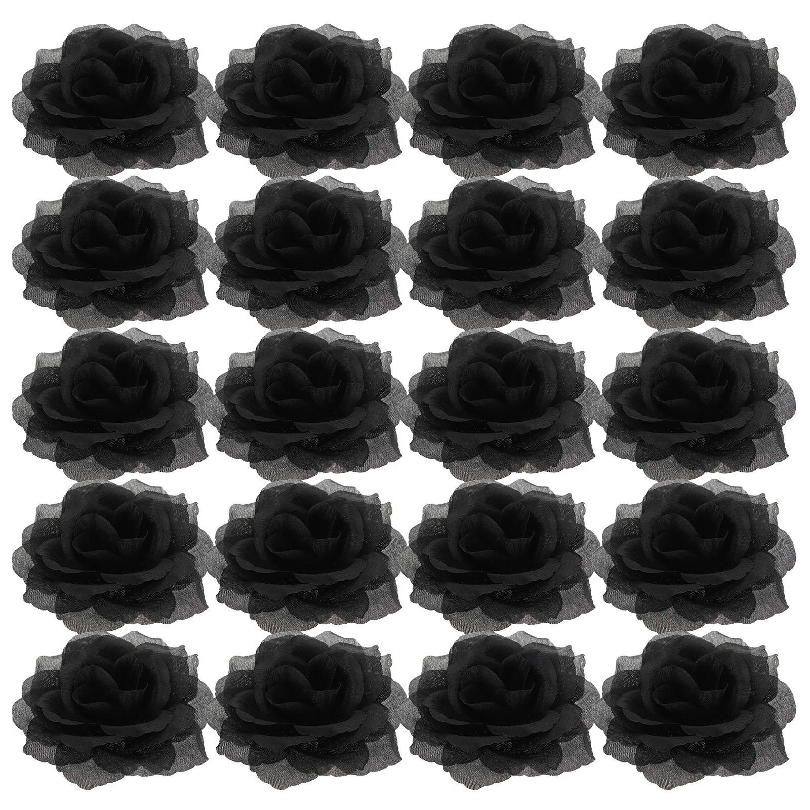 

20 Pcs Simulation Rose Head Diy Crafting Flower Decor Handwoven Flowers Corsage Artificial Heads Silk Cloth