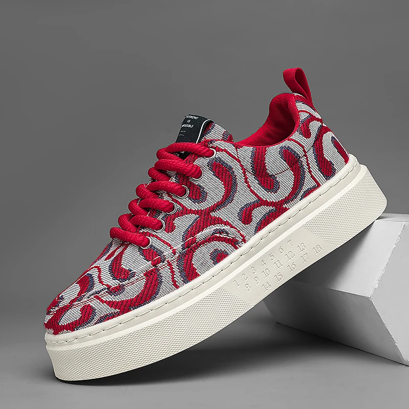 

Новые удобные нишевые трендовые модные дышащие парусиновые туфли на толстой подошве с низким берцем для мужской моды