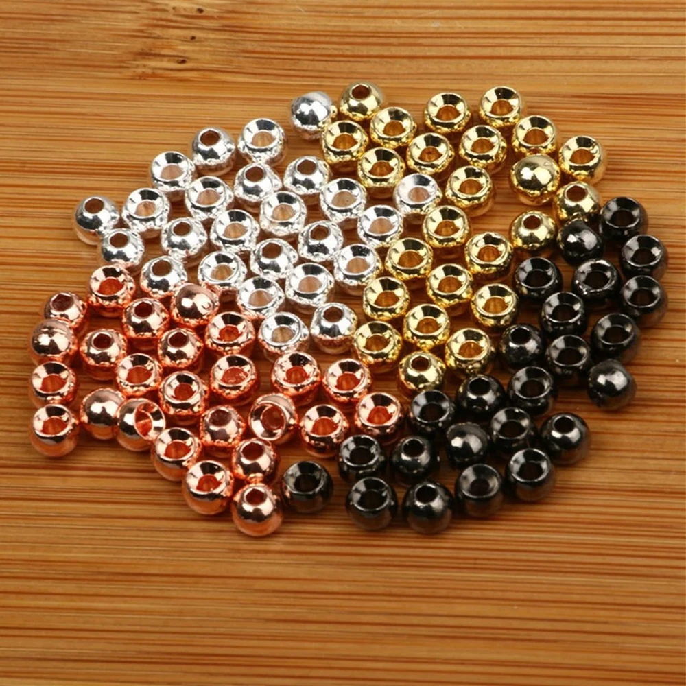 2/2.5/2.8/3.3/3.5mm Tungsten Beads Tungsten Alloy Slotted Bead Nice-Designed Fly Tying Material Fishing Accessory Tools