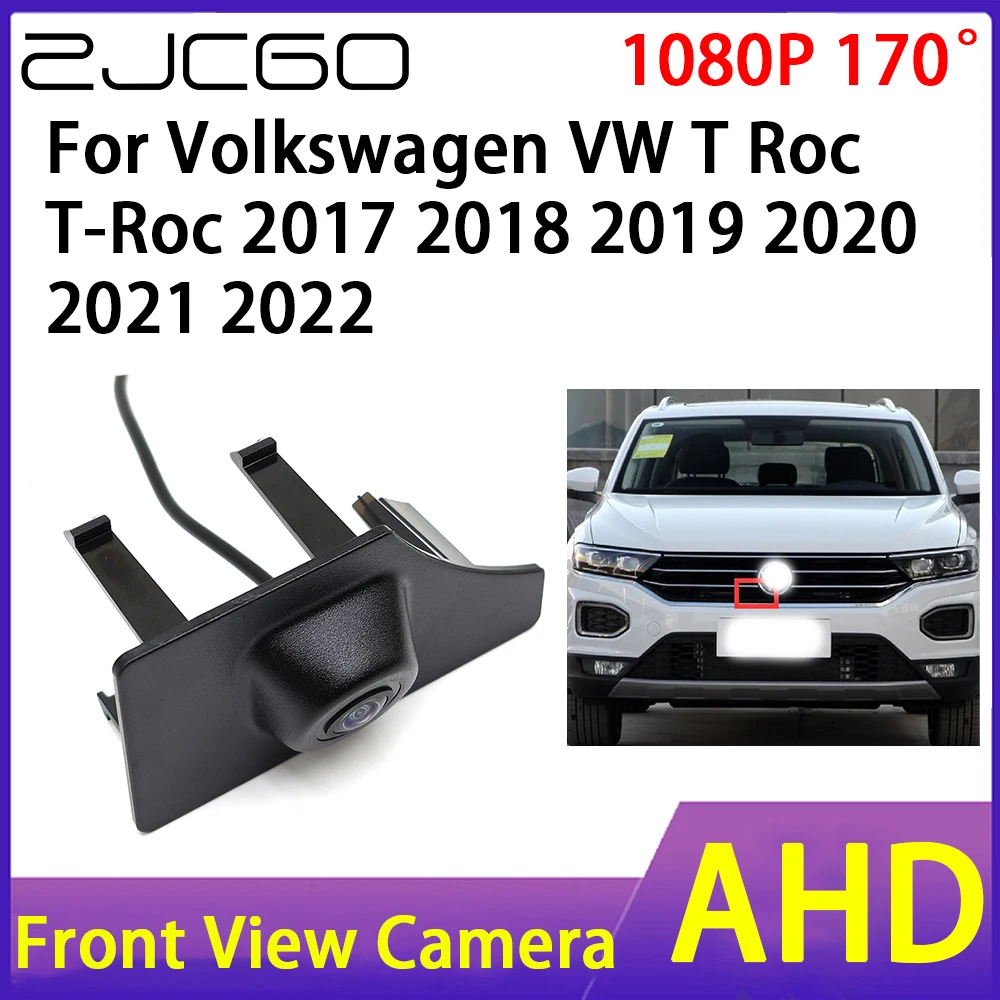 

ZJCGO Car Front View Camera AHD 1080P Waterproof Night Vision CCD for Volkswagen VW T Roc T-Roc 2017 2018 2019 2020 2021 2022