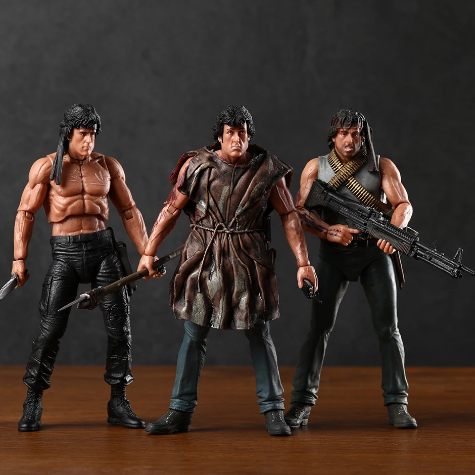 NECA JOHN J RAMBO Первая экшн-фигурка крови 2 7 дюймов с аксессуарами