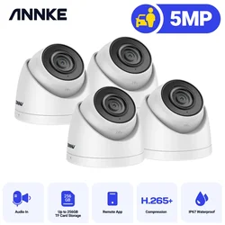 ANNKE 4PCS Ultra HD 5MP POE Camera Outdoor Indoor Weatherproof Security Network Bullet EXIR Night Vision Email Alert Camera Kit