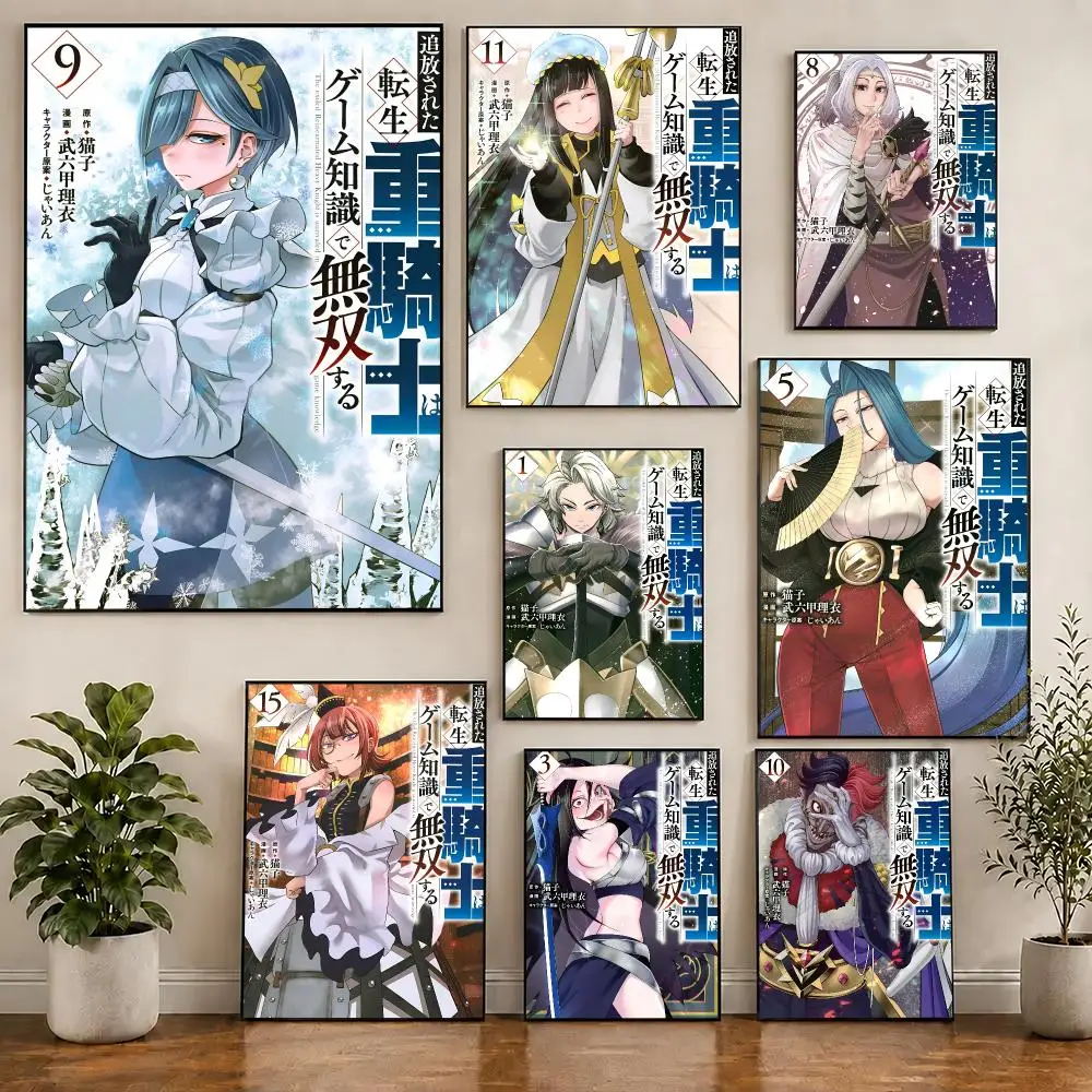 Manga E-Exiled Heavy Knight Painting Calligraphy Canvas Poster Bedroom Living Room bar Hallway House interior Wall Decor