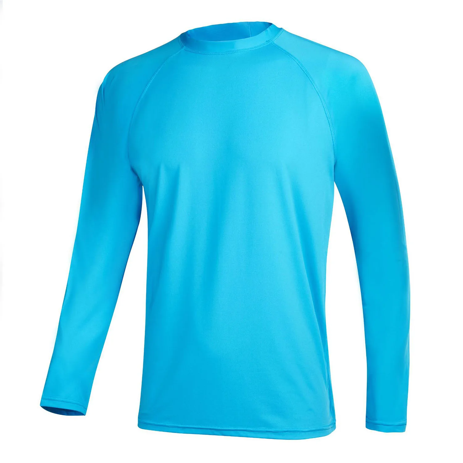 Herren Langarm Schwimm hemden Rash guard bis 50 UV Sonnenschutz hemd sportliches Training Laufen Wandern T-Shirt Bade bekleidung – Detail 12